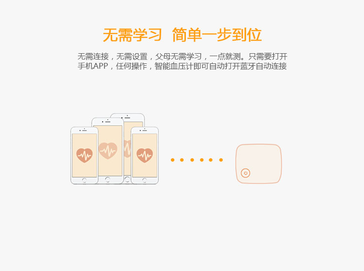 智能血壓計功能-無需學習，簡單一步到位
